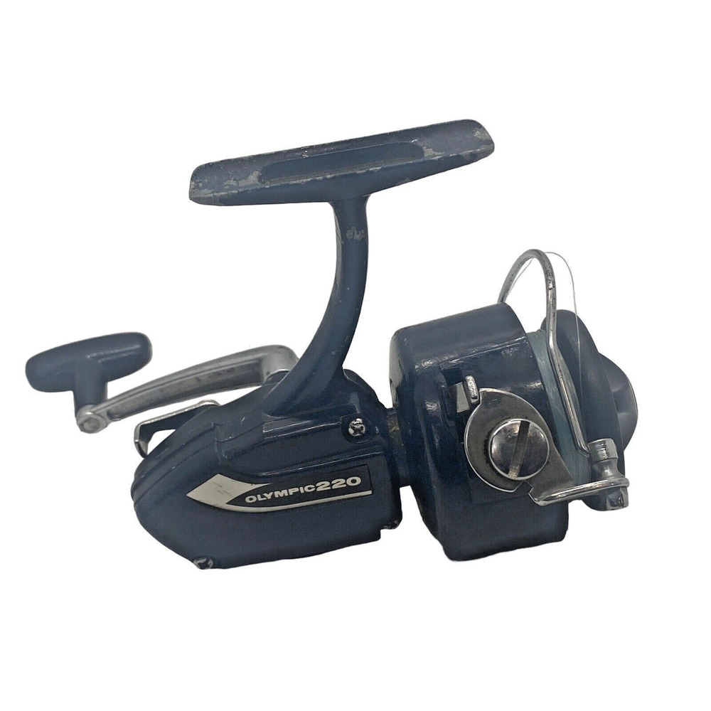 Vintage Olympic 220 Spinning Fishing Reel Made In Korea Works Great